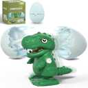 Intoypad Hatching Dinosaur Surperize Egg Toy for Kids, Wind-up Easter Plastic Egg Hatches into Walking Dinosaur, Reusable Dino Gifts Toys for Boys Girls Easter Basket Stuffers