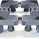 QWUE Mobile Base With 4 Locking Wheels And 8 Strong Feet 17-24.1 Inch, Heavy Duty Furniture Dolly for Washer, Mini Refrigerator and Dryer, Adjustable Mini Fridge Stand Washing Machine Stand Pedestal