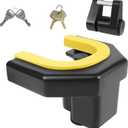 Heavy Duty Anti-Theft Lock Cylinder, Trailer Hitch Coupler Lock Kit, Boats and Trailers, Fits 2" Ball Couplers