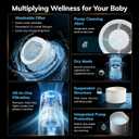 AEOCKY Mist-Free Evaporative Humidifier, No White Dust for Baby, 4.5L Humidifiers with Auto, Dry Filter, Self-Clean, Power & Sleep Mode, Timer for Bedroom, Home, Nursery