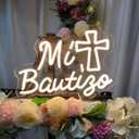 Mi Bautizo Neon Signs for Wall Decor, 14.2 * 10 Inches My Baptism Led Light Sign Perfect for Children's Birthday Party, Bedroom, Home, Room, Garden, Pub Bar, Easter, INSNEnN