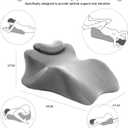 Wedge Pillow for Couples Intimacy, Spine & Hip Alignment Position Cushion, Memory Foam Lift Pillow for Adult Bed, Lounge & Relaxation, Comfort Support for Back, Waist & Posture- Light Grey