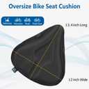Zacro Bike Seat Cushion - Gel Padded Bike Seat Cover for Men Women Comfort, Extra Soft Exercise Bicycle Seat Compatible with Peloton, Outdoor & Indoor Bike Saddles