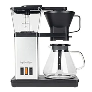 Simply Good 
SimplyGoodCoffee Coffee Maker / Coffee Machine. 8 Cup Automatic Drip Pour Over Coffee Brewer. Easy To Use, Durable Stainless, Gold Cup Standard
Brewer