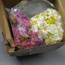 Giegxin 6 Sets Cemetery Flowers for Grave with Long Spikes Vase Artificial Grave Memorial Flowers for Cemetery Headstones Gravesite Memorial Day Arrangements Decoration(Purple and White)
