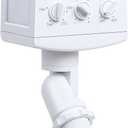 240-Degree Replacement Motion Sensor, Adjustable LUX(5-300) & Time & Detection Sensitivity Up to 60 Feet Range, 3 Working Modes Outdoor Motion Detector for Security Floodlight, White