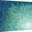 Bedroom Abstract Canvas Wall Art: Living Room Kitchen Teal Textured Picture Hand Painted Contemporary Painting Artwork Horizontal Large Modern Print Decor for Home Office, 36"L x 24"W