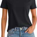 MAGCOMSEN Women's Short Sleeve T Shirt (Black, M)