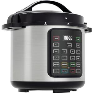 DUMOS 16-in-1 Electric Pressure Cooker 8 QT Stainless Steel Multi Cooker Electric for Pressure, Rice, Steamer, Yogurt Maker, Slow Cook, Black