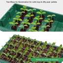 MIXC Seedling Trays Seed Starter Tray, 5-Pack Mini Propagator Plant Greenhouse Grow Kit with Humidity Vented Domes and Base for Seeds' Starting (40 Cells Per Tray, Total 200 Cells), Green