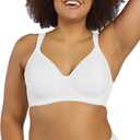 Leading Lady, Brigitte Full Coverage, Underwire, Lightly Padded T-Shirt Bra, Side & Back Smoothing, Adjustable Straps,42A (White)