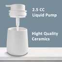 Soap Dispenser Ceramic with Easy-to-Press Pump Hand Lotion Liquid Dispenser for Shampoo Bathroom Kitchen 12 oz White