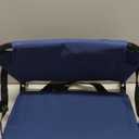 Stadium Seats with Back Support Bleacher Seat Soft Cushion Light Weight with Shoulder Strap ，Cup Holder, Zipper Pocket, Suitable for Sports Events,Navy
