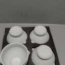 Cinf Ceramic 16 oz Set of 4 Lion Head Porcelain Soup Bowls White Christmas Gifts Microwave Safe Soup and Fruit Home Kitchen