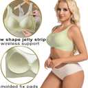 PRETTYWELL Wireless Bras for Women Molded Cup Comfort Push up Bra Mesh Seamless Full Coverage No Underwire Bra A to D Cup (M)