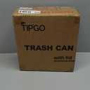 TIPGO Slim Bathroom Trash Can with Lid Soft Close, Step Pedal, 6 Liter / 1.6 Gallon Stainless Steel Trash Bin, Small Garbage Cans for Bedroom, Office, Kitchen (Brown)