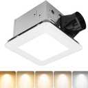AHAWILL 10" Ultra Quiet Bathroom Exhaust Fan with Light,100 CFM,0.9 Sones,5CCT Dimmable,1000LM Ceiling Mount Bathroom Fan,Bathroom Vent Fan with Light,ETL & FCC Certified