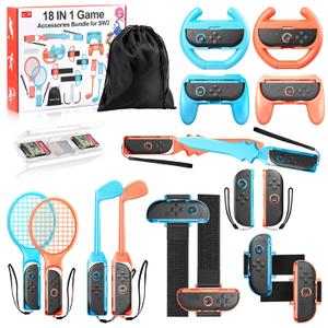 18in1 Switch 2 Sports Accessories, for Nintendo 2 2025 Switch Games,Family Party Fun Game Accessories Bundle for Kids/Adults Switch 2 Sports Games