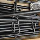 MuliVid 6 Pack 9FT String Light Poles for Outdoor,Metal Lights Hanging Pole Outside with Fork,Light Stand for Patio, Pergola, Garden, Backyard, Yard, Camping Party