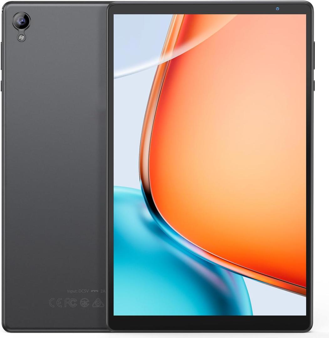 10 Inch Tablet, Tablets PC Android OS with 2GB RAM 32GB ROM,6000mAh Battery,1280 * 800 IPS,Dual Speaker,Dual Cameras,Type C(Grey)