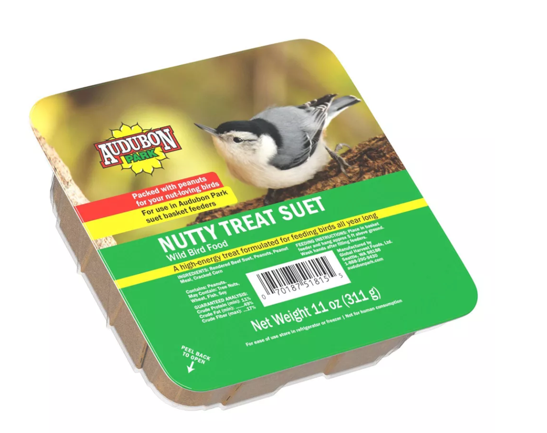 Audubon, Nutty Treat Suet, Wild Bird Food, Pack of 4