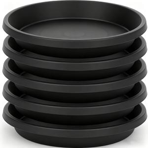 NIMYAU 5 Pack Plant Saucer 10 Inch, Plastic Plant Saucers for Indoors, Drip Trays for Potted Plants, Flower Pot Saucers, Plant Trays for Pots, Plant Water Catcher Tray