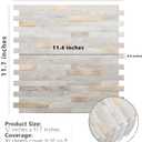 STICKGOO Peel and Stick Backsplash, PVC Wall Tiles Stick on Backsplash for Kitchen(1 Sheet, Beige with Metal Gold)