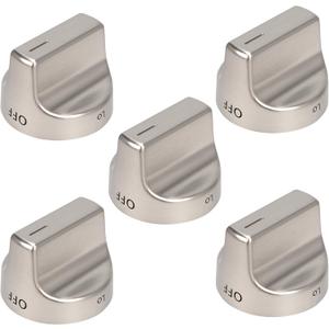 W11239985 W10850015 Gas Stove Knobs (5PCS) Replace W11032553 Control Knob, Compatible With whirlpool WFG550S0HZ0, WFG550S0LV1, WFG525S0HV1, WFG535S0JV0, WFG550S0HV0, WFG525S0JZ0, WFG550S0HV3 Gas knobs