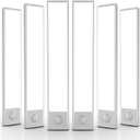 6 Pack Under Cabinet Lighting Wireless, 58 LED Rechargeable Battery Motion Sensor Light Indoor, Stick On Magnetic Closet Lights, Under Counter Lights for Kitchen, Stairs, White 14 in