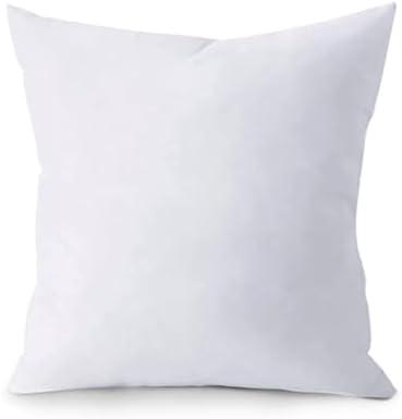 QUBA LINEN Throw Pillow Inserts (1 Piece, White), 18x18 Inches - Premium Cushion Fillers for Sofa, Bed, and Home Décor (18x18 Inch)