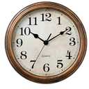HYLANDA Wall Clock, Vintage Battery Operated, Retro Silent Non Ticking Decorative Clocks for Home Kitchen School Living Room