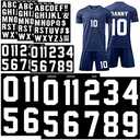 190 Pcs Iron on Letters Iron on Numbers Alphabets Fabric Stickers 8 Inch and 3 Inch Number Patches 2'' Heat Transfer Letters for Clothing DIY Crafts Sports Team Uniform(Classic Style, White)