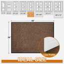 Mibao Front Door Mat, Dirt Trapper Welcome Mat for Outdoor Indoor, Non-Slip Waterproof Doormat, Durable Machine Washable Low Profile Entry Rug for Back Door Outside Patio Porch, 48" x 24", Brown