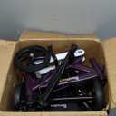 Steerable Knee Walker Deluxe Medical Scooter for Foot Injuries Compact Crutches, with Dual Rear on-Wheel Brake and Shock Absorption Under The Knee pad (Purple)