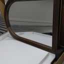 LOSOUR 2 Pack Arched Mirror, Farmhouse Decor Solid Wood Frame Wall Mirror,Vintage Bathroom Mirrors for Bathroom, Living Room,Bedroom, Entryway, Hallway,Foyer (Coffee, 2 Pack-30 L x 20" W)