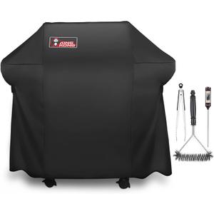 Kingkong 7106 Cover for Weber Spirit 200 and 300 Series Gas Including Grill Brush, Tongs and Thermometer