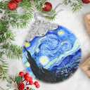 Christmas Ornament - Stained Glass Van Gogh Starry Night - Home Decor - Holiday Present Ideas - Gift Exchange
