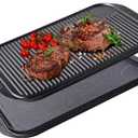 Z GRILLS Cast Iron Griddle 2-in-1 Reversible Grill Pan, Ideal for Gas Stovetop, Campfire, and Oven Cooking, Lightly Pre-Seasoned for Enhanced Flavor, 20-inch