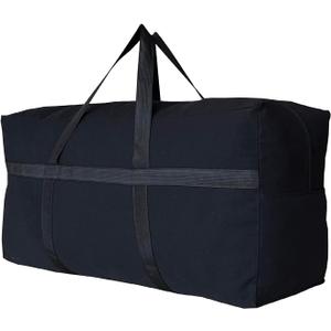 YiKitHom Extra Large Storage Canvas Duffle Bag for Travel, Black Oversized Giant Big Traveling Duffle Bag