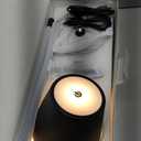 KDG 2 Pack Cordless Table Lamp, Portable LED Desk Lamps, 5000mAh Battery Operated, 3 Color Stepless Dimming Up, for Restaurant, Bedroom, Outdoor Camping, Coffee Shop, Night Light, Rechargeable (Black)