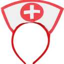 BinaryABC Nurse Hat Headband with Red Cross, Halloween Party Supplies (21cm)