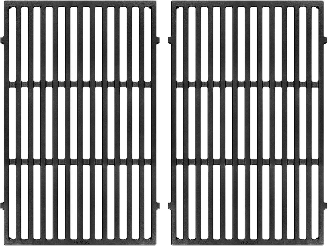 GGC 19.5" Grill Grates for Weber Genesis 300 Series, 7524/7528 Grill Parts Replacement for Weber E-310, E-320, E-330, S-310, S-320, S330, EP-310, EP-320, EP-330, 2 PCS Cast Iron Cooking Grid