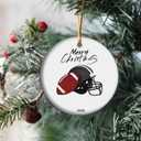 Rugby Football Merry Christmas Xmas Tree Ornament, 2025 Christmas Keepsake Gift for Family Kids (T1)