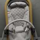 Swegrow 2-in-1 Baby Bouncer, Portable Newborn Bouncer Seat with 3 Adjustable Heights, Rocker and Stationary Options, Infant Rocker Chair with Hanging Toys (White)