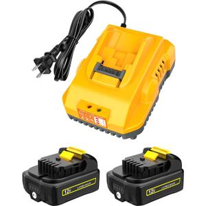 2 Pack 3.0Ah Replacement for Dewalt 12V Battery and DCB112 Battery Charger- Compatible with Dewalt 12V 20V Batteries