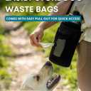 Dog Water Bottle Insulated Dog Travel Water Bottle Stainless Steel Pet Water Bottle Dispenser Portable Food and Water Bowl for Dogs with Carrying Case for Walking Dog Travel Kit (Green Blue, 32 oz)