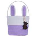 Easter Basket Empty Easter Basket for Girls Easter Baskets for Kids Boys Girls with Bunny Tag Egg Gifts Toddler Teens Babys First Easter with Handle Purple