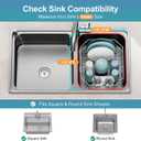 GSlife Small in Sink Dish Drying Rack - Stainless Steel Compact Dish Drainer for RV Kitchen Apartment Sink, Rust Resistant Inside Sink Rack, 12 Person Households, 11.6" W x 13.4" L, Silver