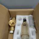 MewMore GFC40 Garden Hose Filter with 3/4"GHT Connector, Inline Sediment Filter for Pressure Wahser, 40 & 100 & 200 Micron Reusable Spin Down Sediment Water Filter for RV Camping Car Wash Water Hose