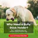 BABORUI 2 in 1 Dog Treat Toy, Bully Stick Holder & Interactive Treat Dispensing Toys to Keep Them Busy, Adjustable Dog Chew Bones Holder Puzzle Feeder for Puppy/Small/Medium/Large Dogs (Red)